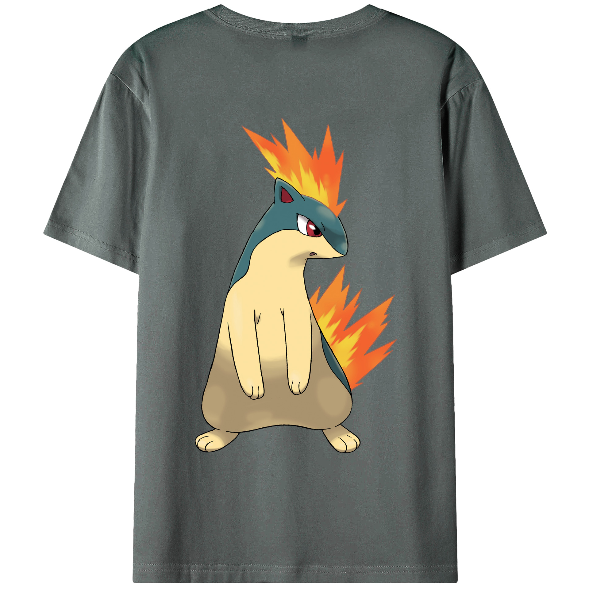 （画像用） ポケットモンスター Pokémon 綿100％ メンズ半袖Tシャツ（バックプリント） 通気性